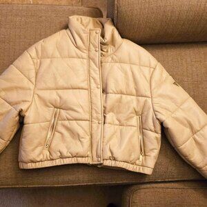 Guess Faux Leather Puffer Jacket